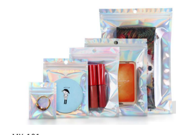 Holographic Clear Zipper Bag